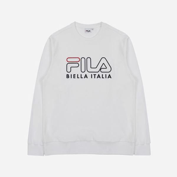 Moletons Fila Mulher Branco - Fila 3D Logo Embroidered Loja Online Portugal,ZWDG-34785